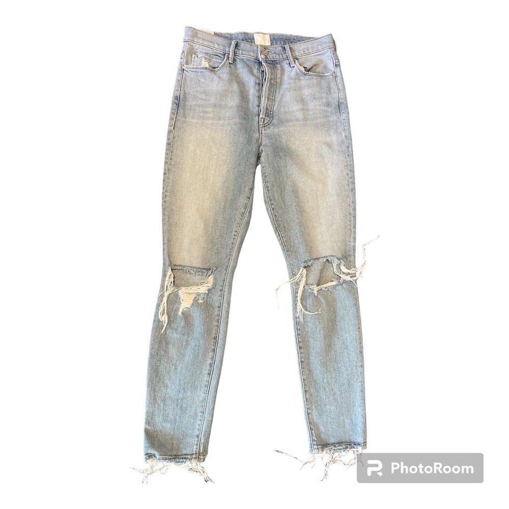 Mother Miranda Kerr skinny distressed jeans